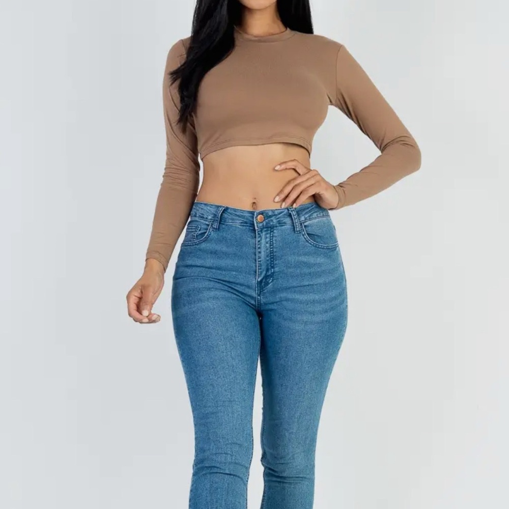 Women's Long Sleeve Crop Top - Picture 5 of 5
